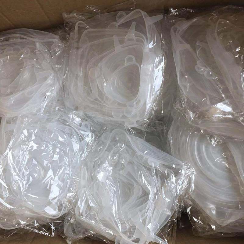 Wholesale Reusable 6 Pcs Adaptable Elastic Lid Food Grade Silicone Stretch Food Cover