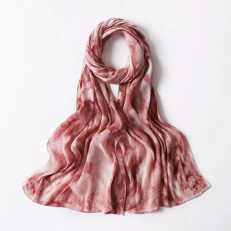 Tie Dye Color Arab Dubai Muslim Chiffon Scarf Hijabs Women Malaysia Head Warp Multicolor Scarf Hijab