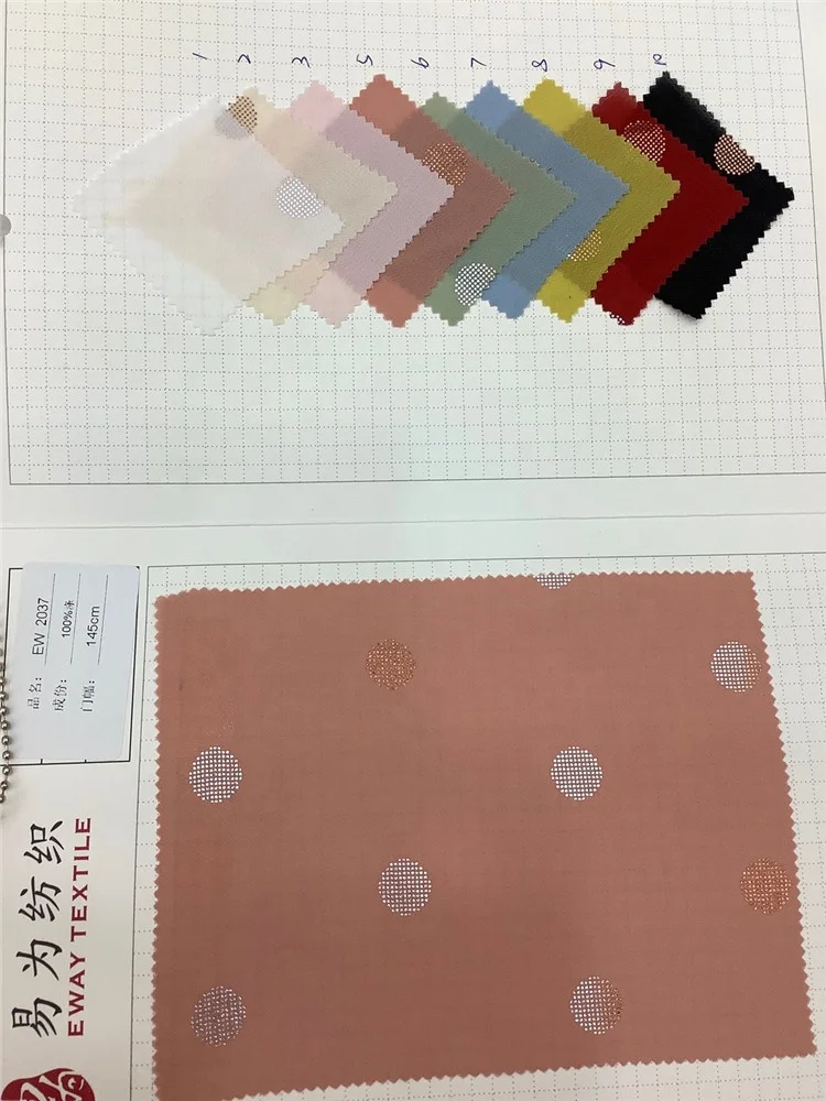 Special Design Large Dot Pattern Fabric Bronzing Well Made Textile Raw Material Fabric