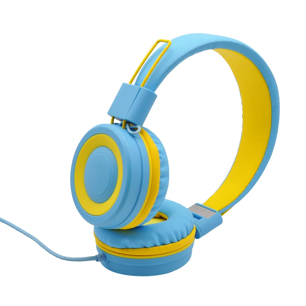 Trending Hot Products Children Colorful Cartoon Music Video Wired Headphones With Mic