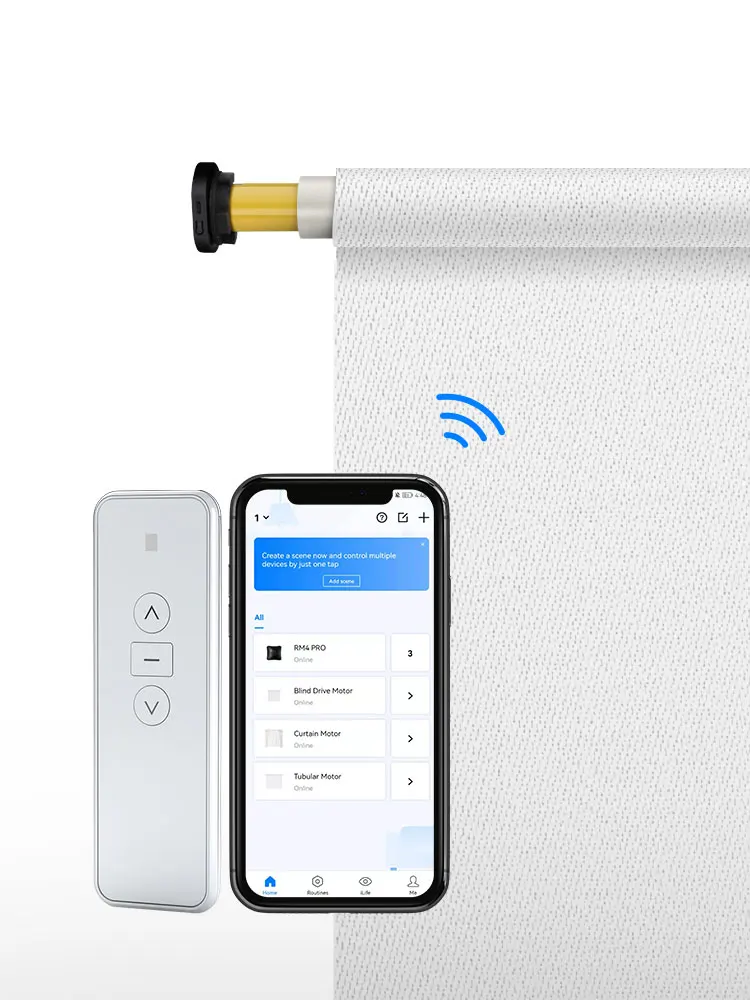 High Quality BroadLink ASK Motorized RF Smart Tubular Blinds Motor