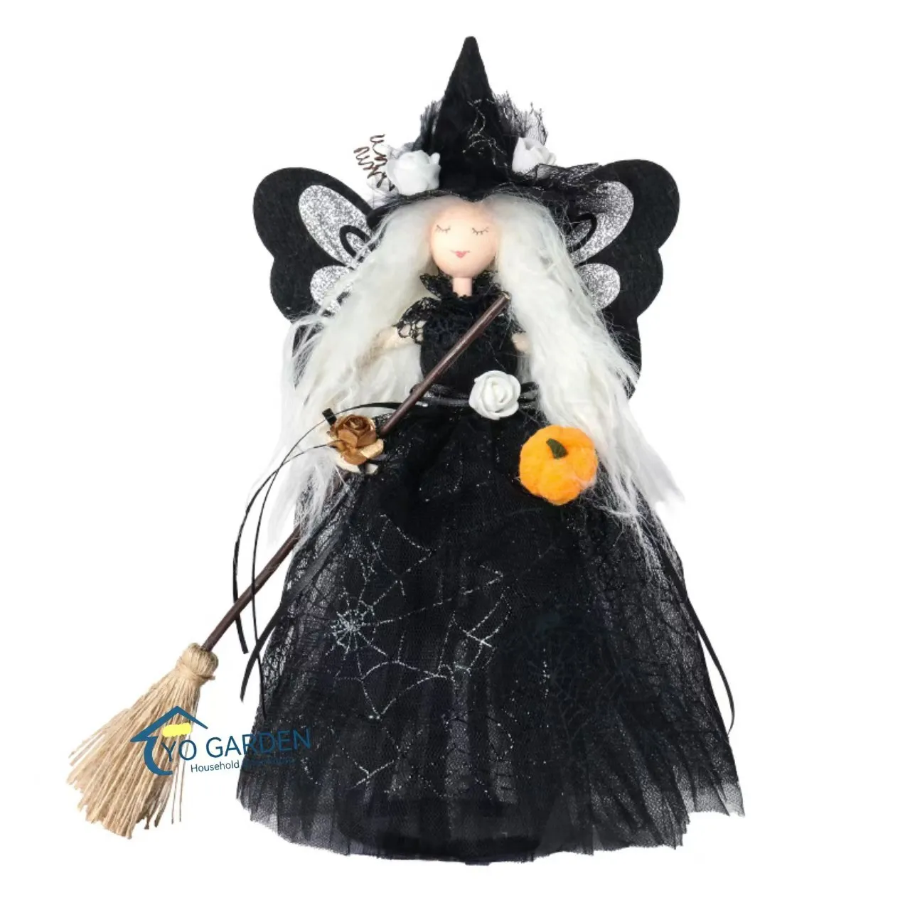 Hot Selling Halloween Cute Witch Dolls Tabletop Decoration for Home Decorative Treetop Star