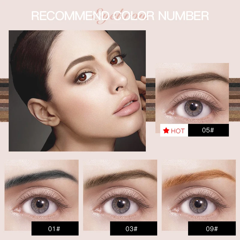 Pudaier Wholesales Product Sweat-Proof Waterproof Smudge Proof Matte Finish Longwearing Eyebrow Pencil Eyes Makeup