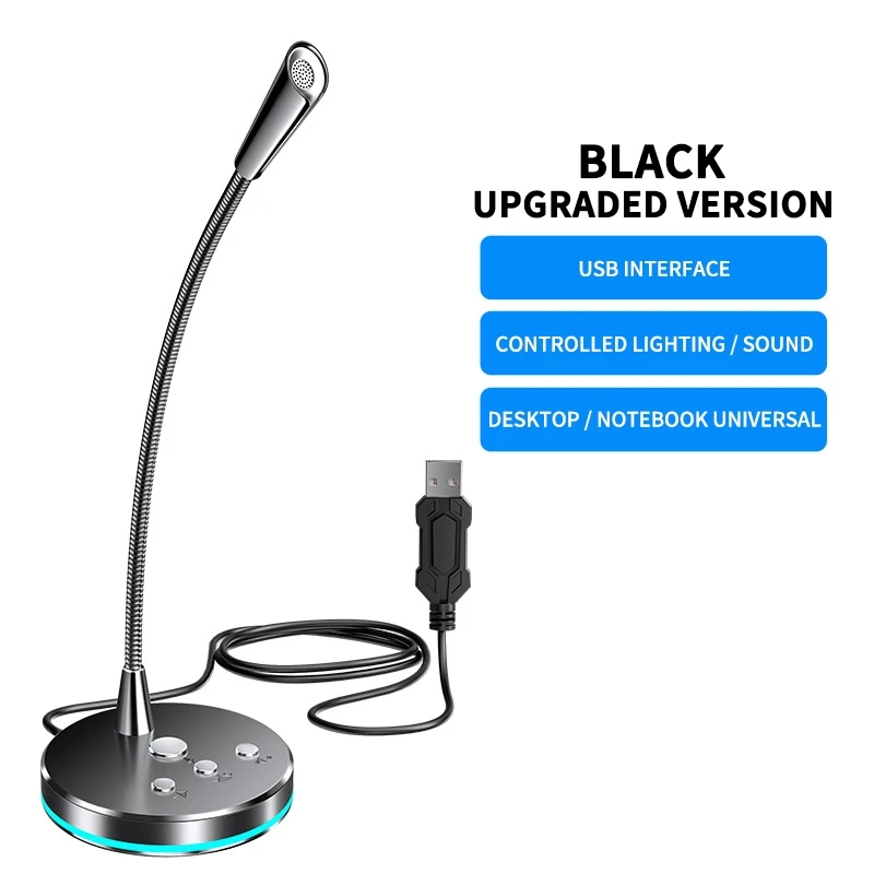 Desktop Conference Microphone for Speech Gaming Chatting USB wired Desktop Microphone Used Laptop desktop microphone