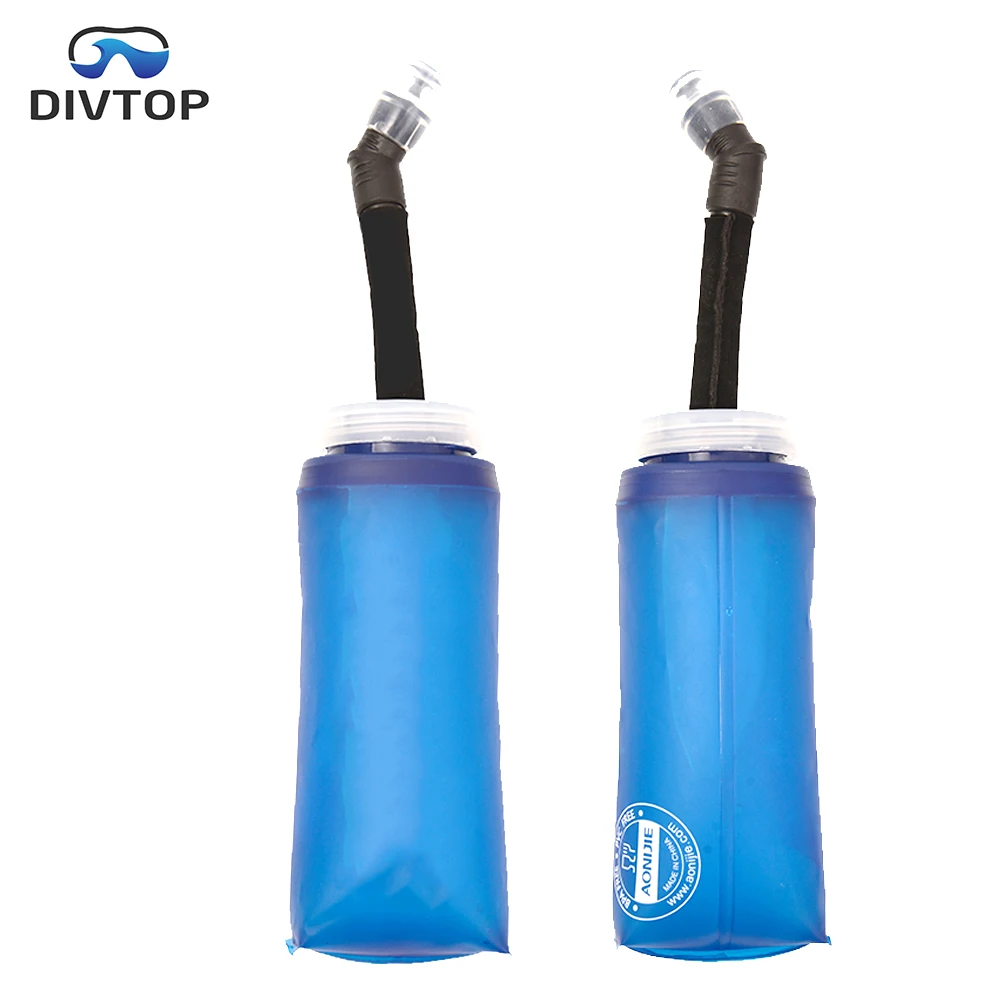 Wide Mouth BPA Free Sport Soft Flask Water Bottle 500ml for Travel