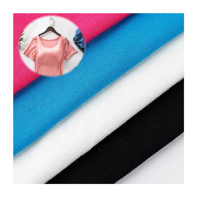 wholesale rayon viscose lenzing micro modal spandex knit jersey women t shirts fabric fabrics for clothing women