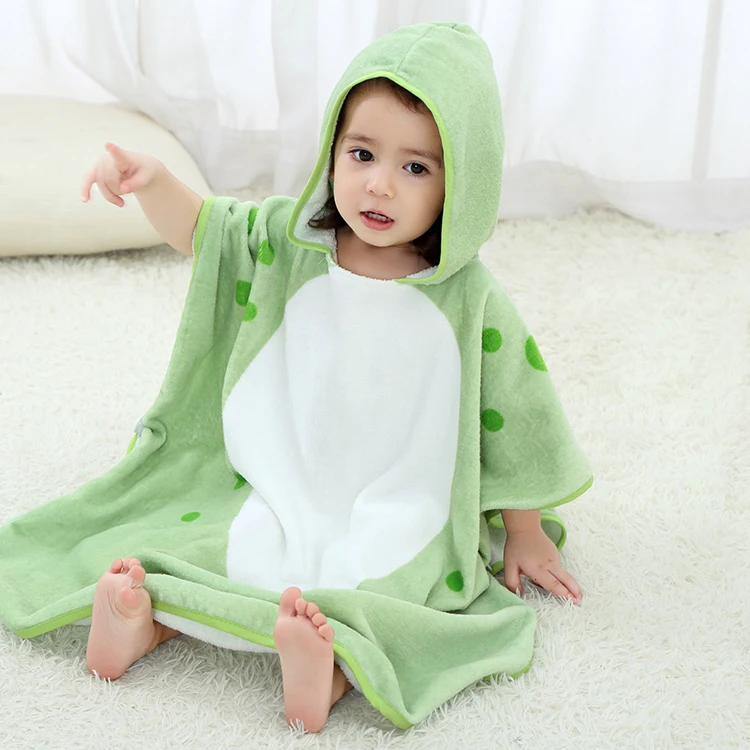 MICHLEY Wholesale Hooded Dinosaur Children Beach Towel
