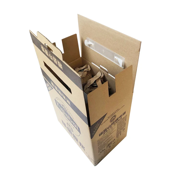 Packaging factory wholesale cardboard 6 packs/bottle beer gift packaging box shipping carton