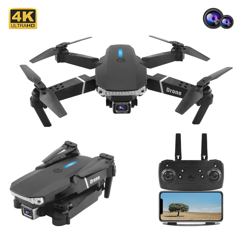 New E525 High quality drone mini pocket Dual Camera finger flying toy drone with 4k Camera and gps
