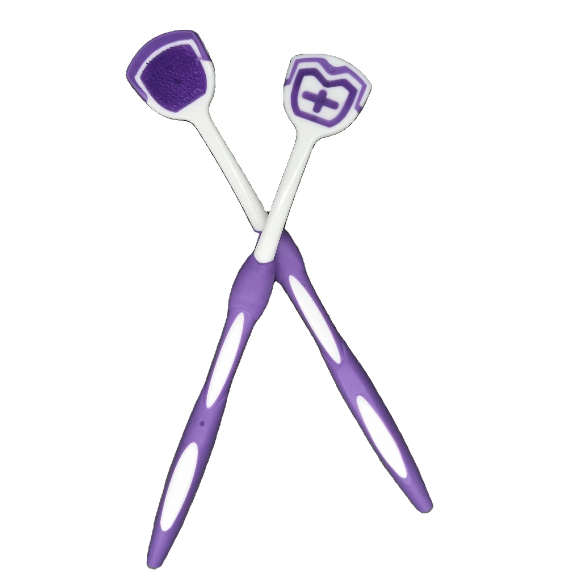 
2020 New Design Customized Comfortable Massage Rubber Dental Tongue Scraper Tongue Cleaner for Tongue Coated 