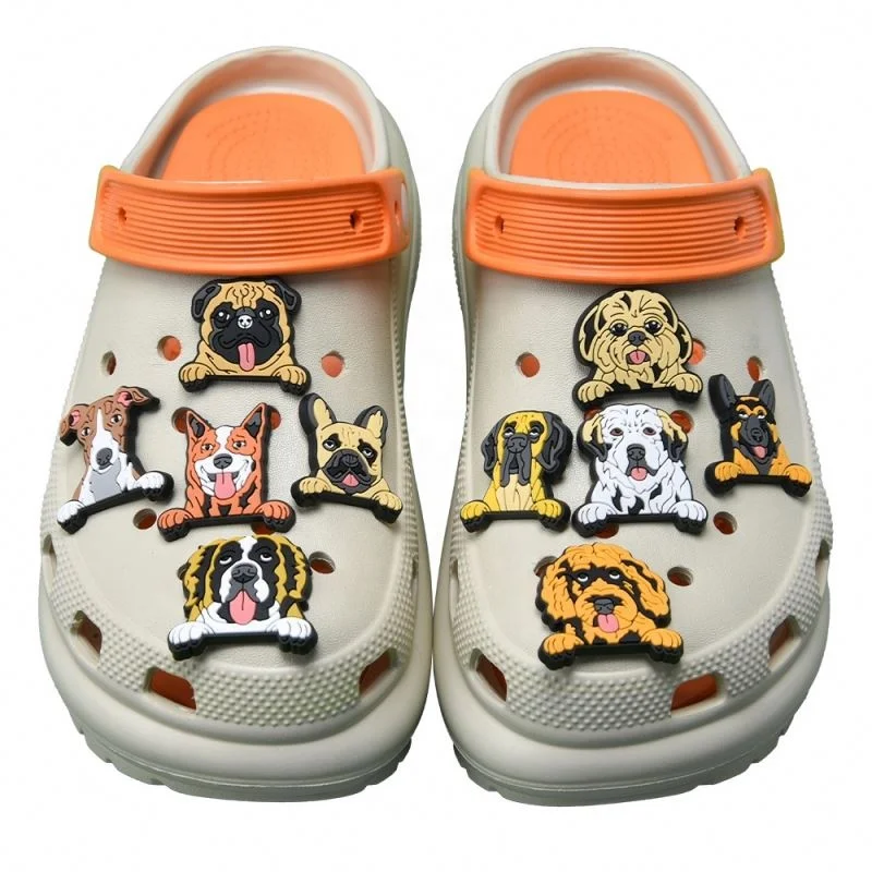 2024 New Arrival Dog Shoe Charms Japan Anime Cartoon Puppy Charms for Clogs Backpacks Decoration Rubber Slippers Shoes