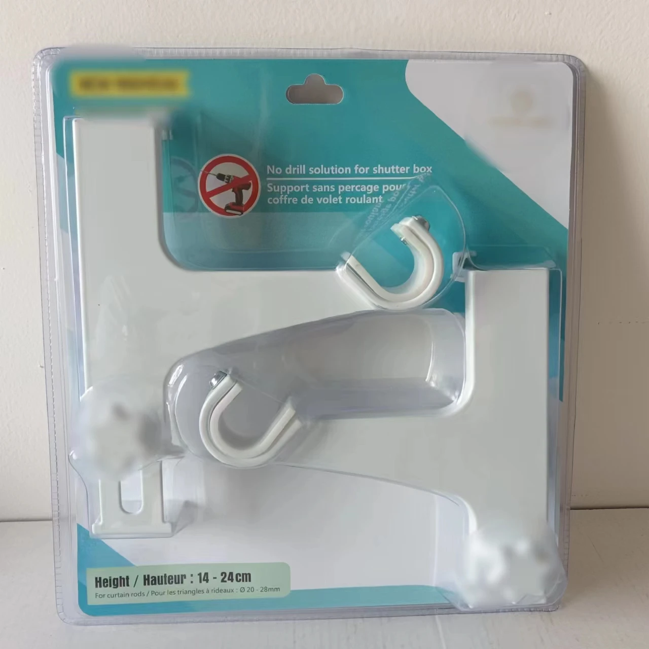 Aluminum alloy material No-punch curtain rod support curtain rod holder Adjustable curtain rod fittings