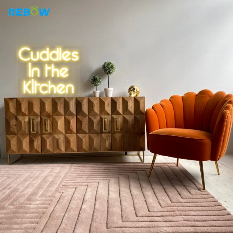 Rebow оптовая продажа, электронные буквы, украшение слов, Светодиодная гибкая неоновая вывеска на заказ