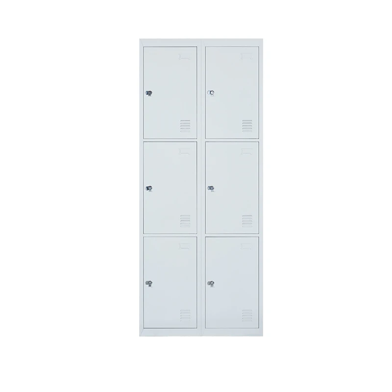 Customization service colorful metal lockers vertical filing cabinet with 6 doors gym or pool locker