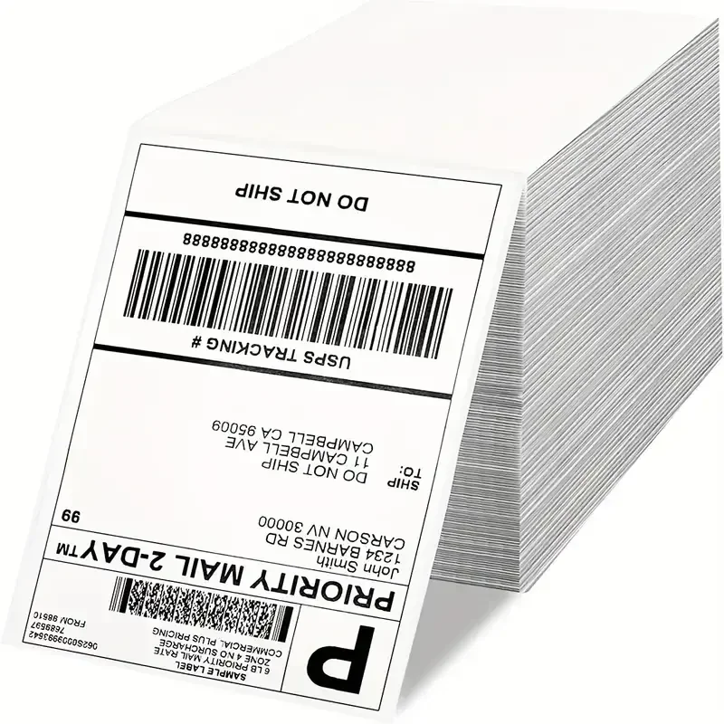 warehouse inventory sticker product sku identification asset tagging barcode tracking QR code outer packaging label sticker