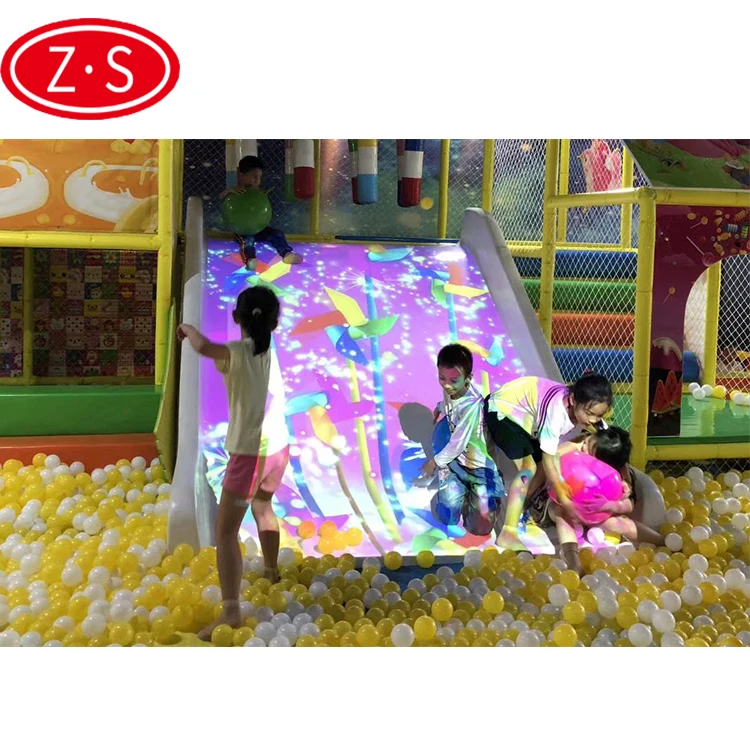 
Funny kids game 3D interactive projector games interactive slide for city mall 