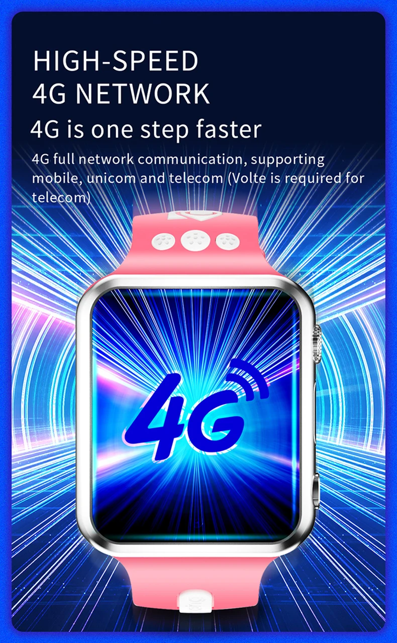 Kids SmartWatch 4G W5 GPS Wifi location Bracelet with SIM Card Android System Clock Call Student Kids Smart Watch ip68