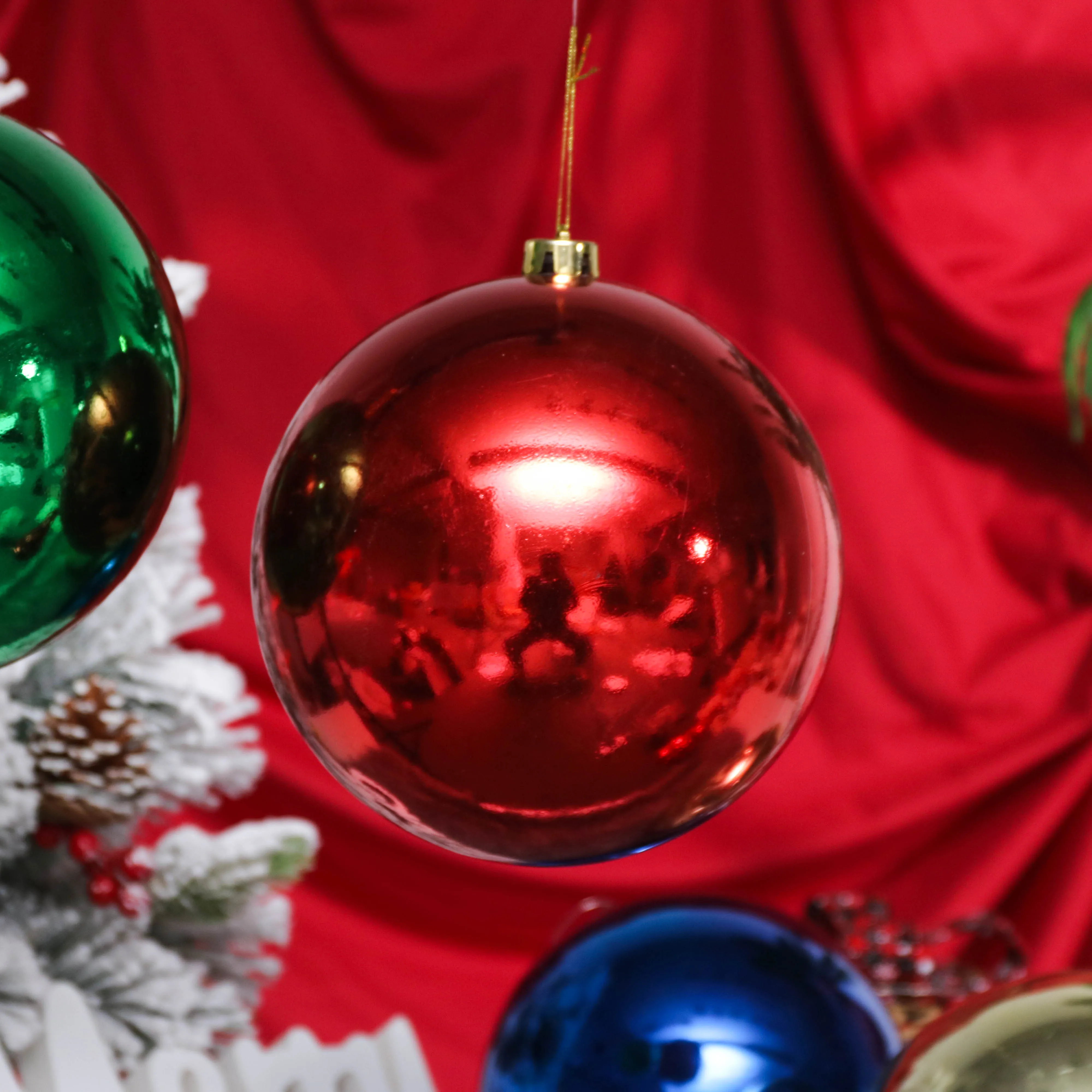 20-50cm Big Plastic Tree Balls Christmas Decorations Spheres Giant Christmas Balls Large Christmas Ornaments  Decor