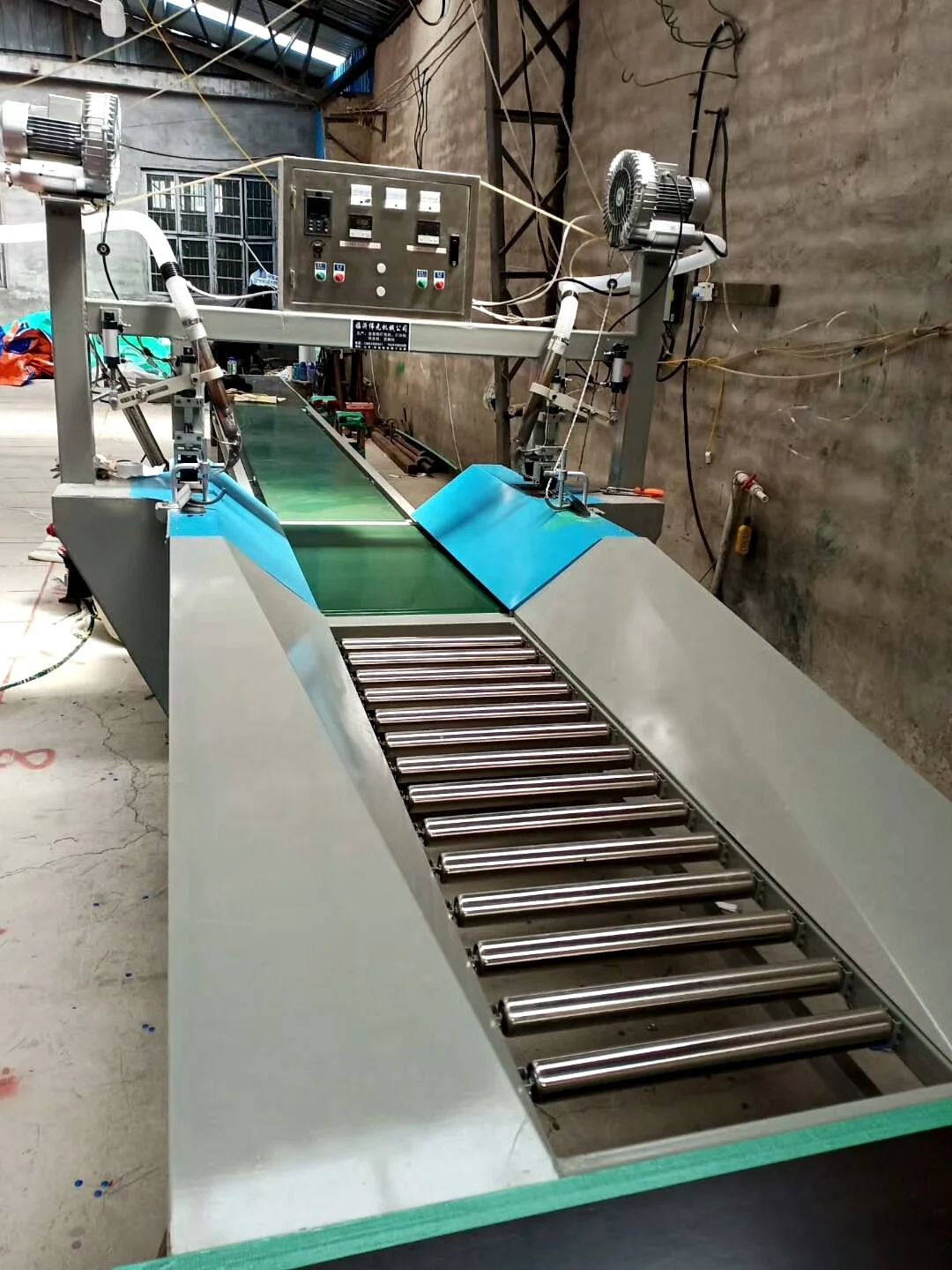 made in china automatic welding machine hot air gun pe pvc tarp two sides  joint and folding line to big size