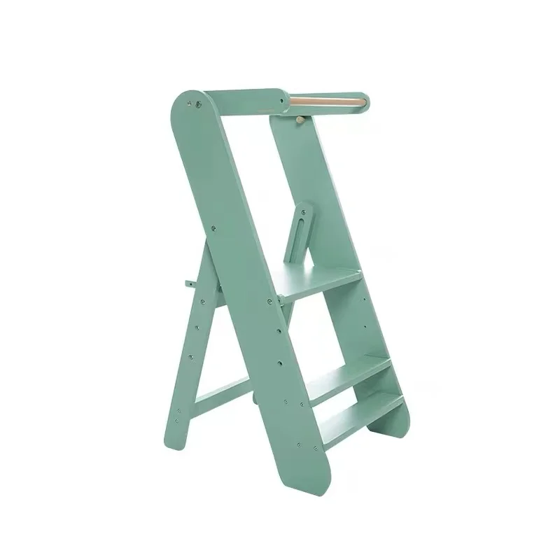 Hot-selling wooden folding step ladder stool toddler kitchen helper learning tower for kids