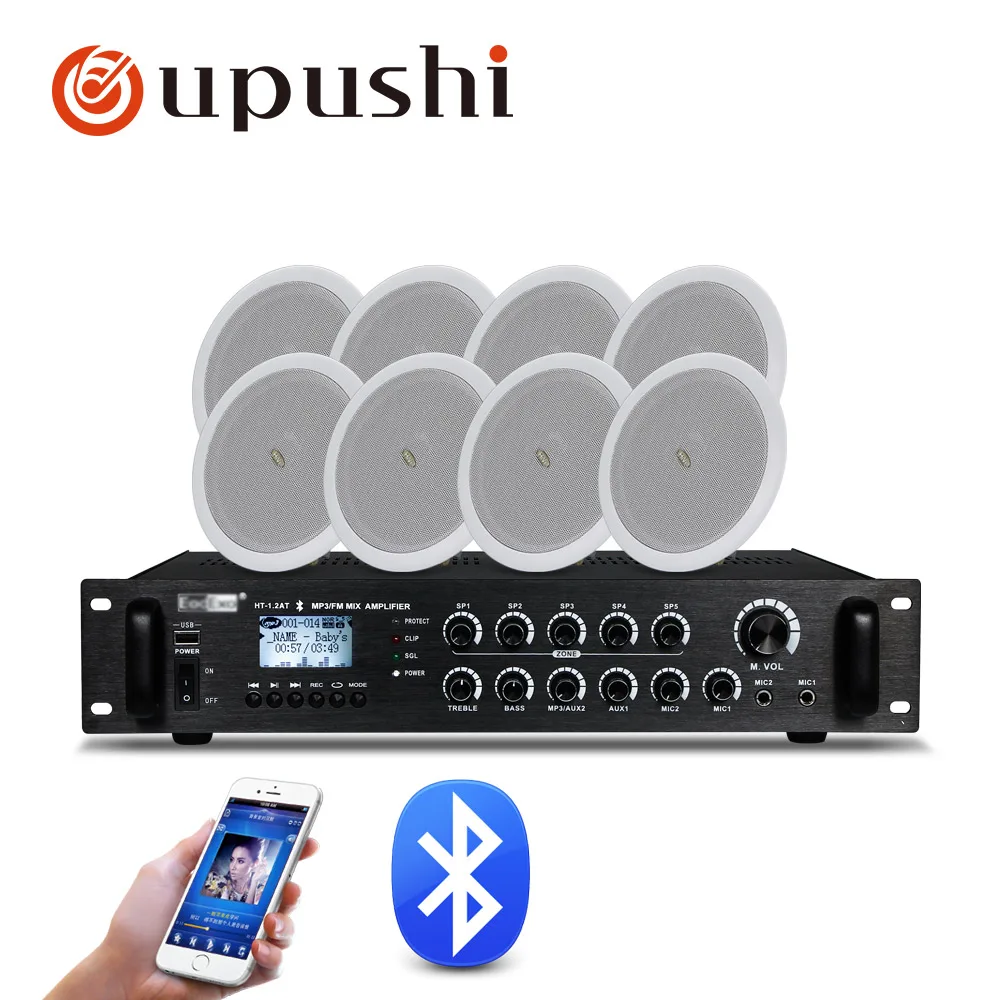 Oupushi HT-2.4AT-TD202 240 Вт 40 Гц-18 кГц поддержка усилителя качества звука bluetooth/USB HIFI с широким
