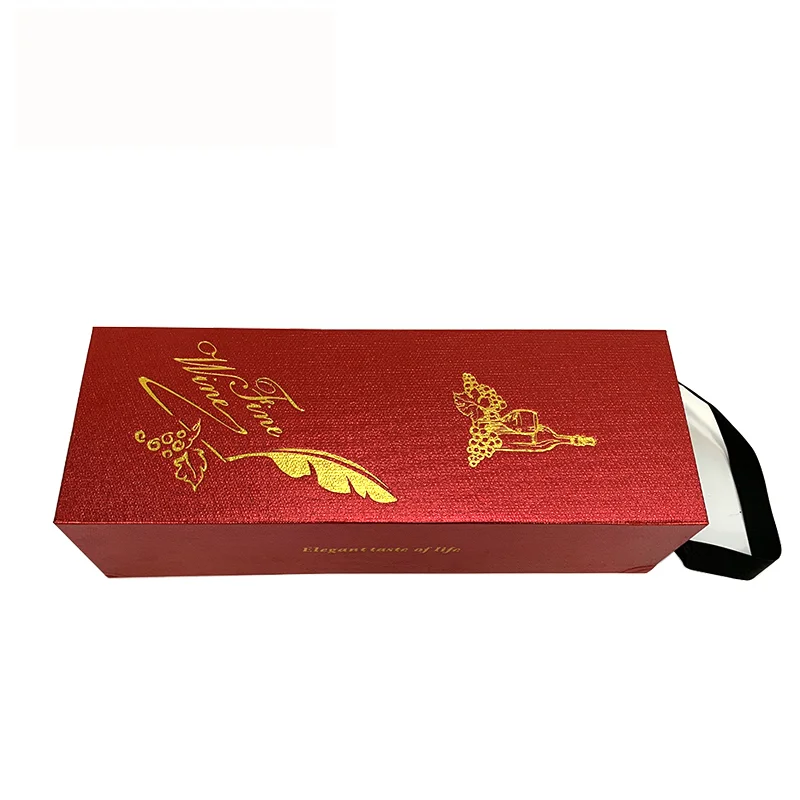 Recycle Custom Cardboard Gift Packaging Folding Box For Wine With EVA Foam