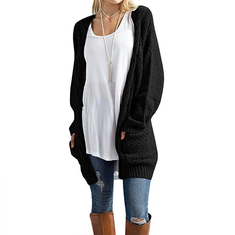  New Arrivals Long Sleeve High Quality Pullover Women Cardigan Knitted Plus Size Plain