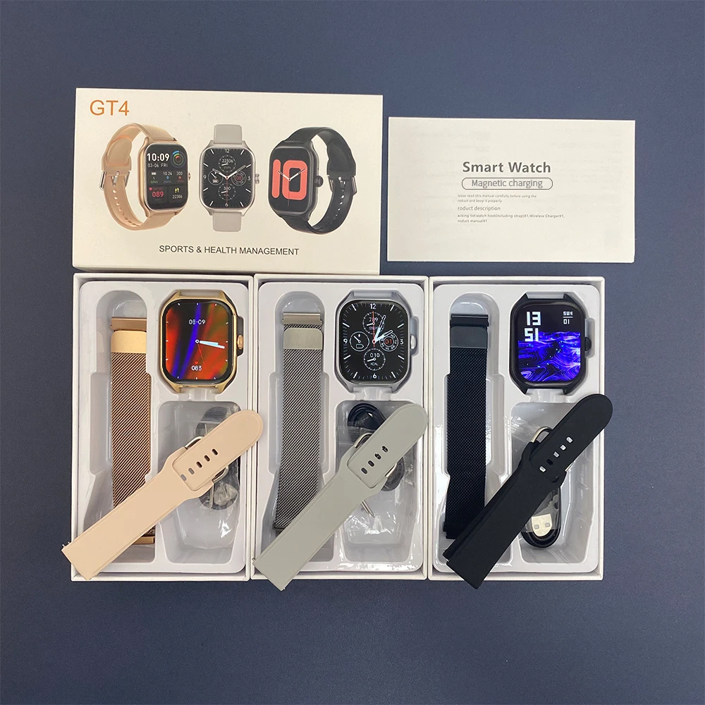 New Arrival 2023 Smart Watch GT4 BT Call Cheap Watches Steel Strap Fitness Watch Blood Pressure Wristband Sport Smartwatch