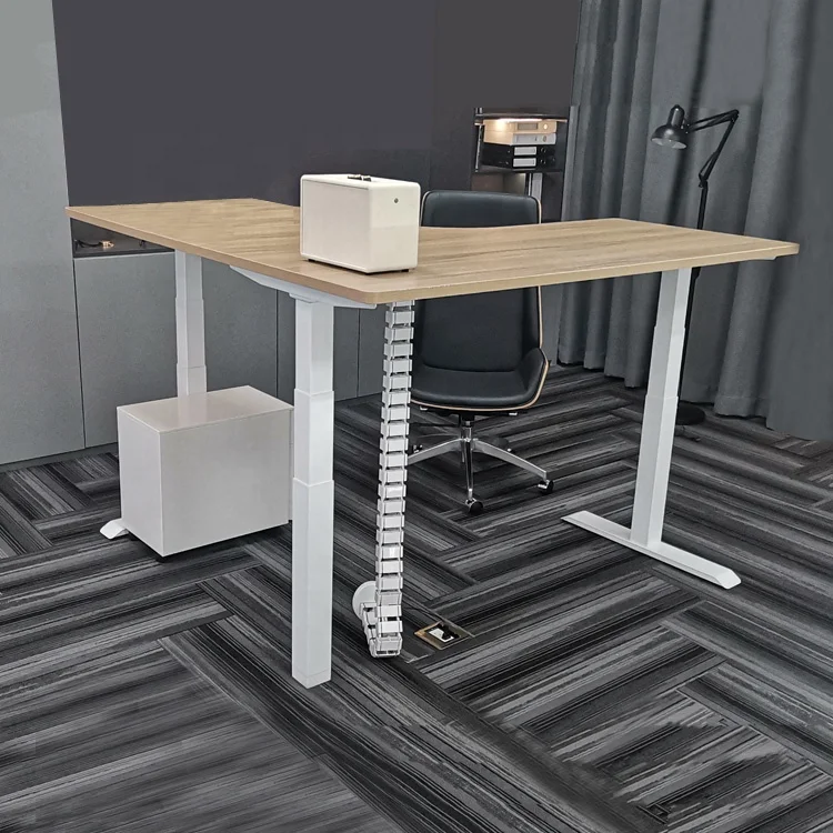 L shaped 90 degree or 120 degree open   3 motor 3 legs strong electric height adjustable desk