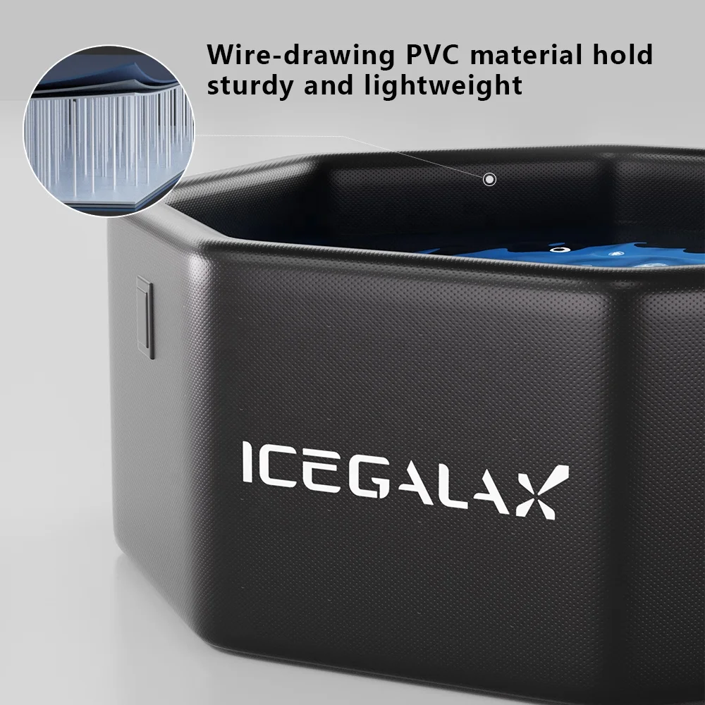 ICEGALAX Best 4-8 People Octagon All-in-One Bathtub 1HP Cold Plunge Water Chiller Pump Ozone PVC/Drop Stitch Outdoor Use
