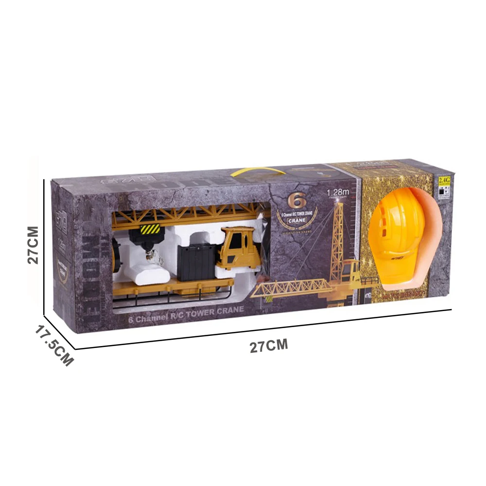  6-канальный RC башенный кран игрушка для детей Лифт 2 4 ГГц конструкции пульт дистанционного управления модель крана с