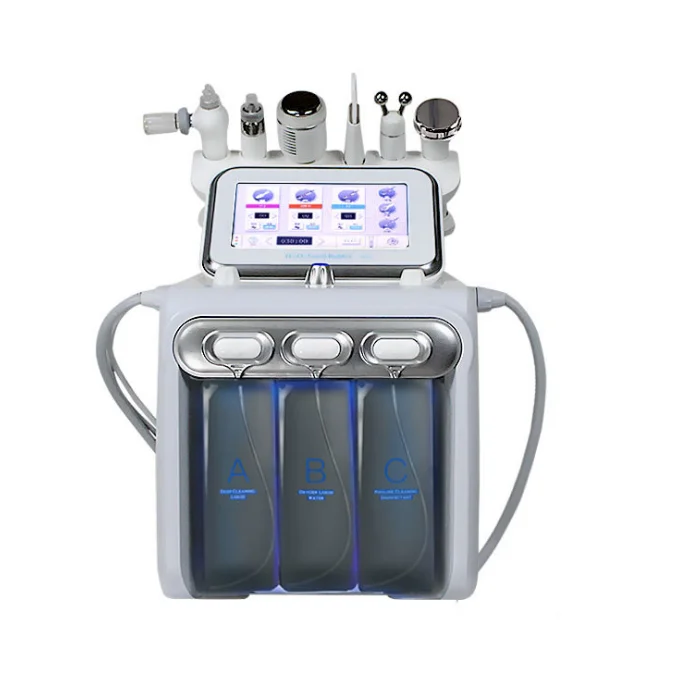 beauty trends 6 in 1 deep clear hydradermabrasion aqua facial vacuum blackhead oxygen jet peeling hydro salon equipment