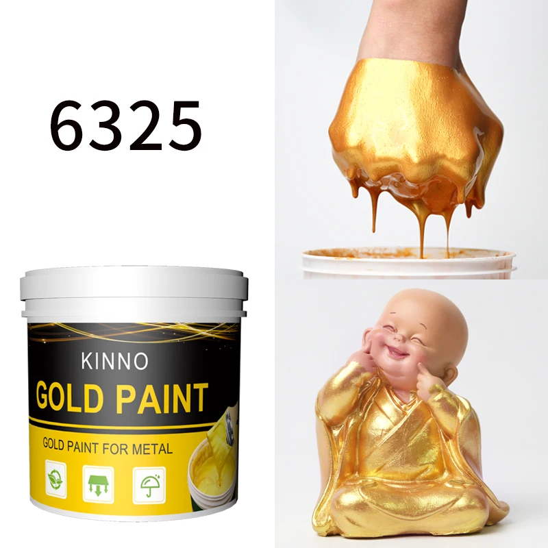  #306 Kinno оптовая продажа золотой порошок краски для металла Золотая краска домашней мебели покрытие стен