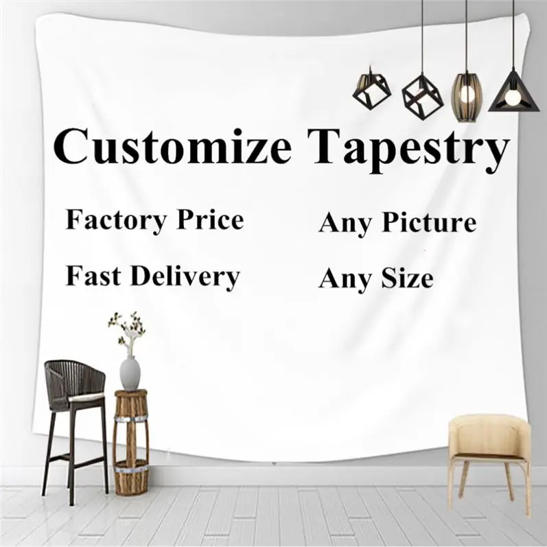 Custom Polyester Decorative Tapestry Personalize Animal style Designs Psychedelic Tapiz Wall Hanging Wall Decor Bedroom Office