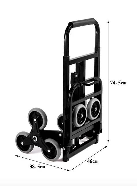 Heavy Duty Stair Climbing Truck Foldable Climbing Stair Trolley 6 Wheel Stair Climbing Cargo Trolley