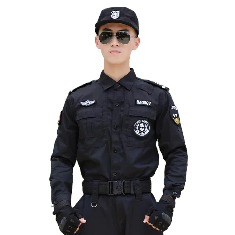 High quality labor security uniform duty uniform Spring and autumn long sleeve set S-4XL large size can be worn