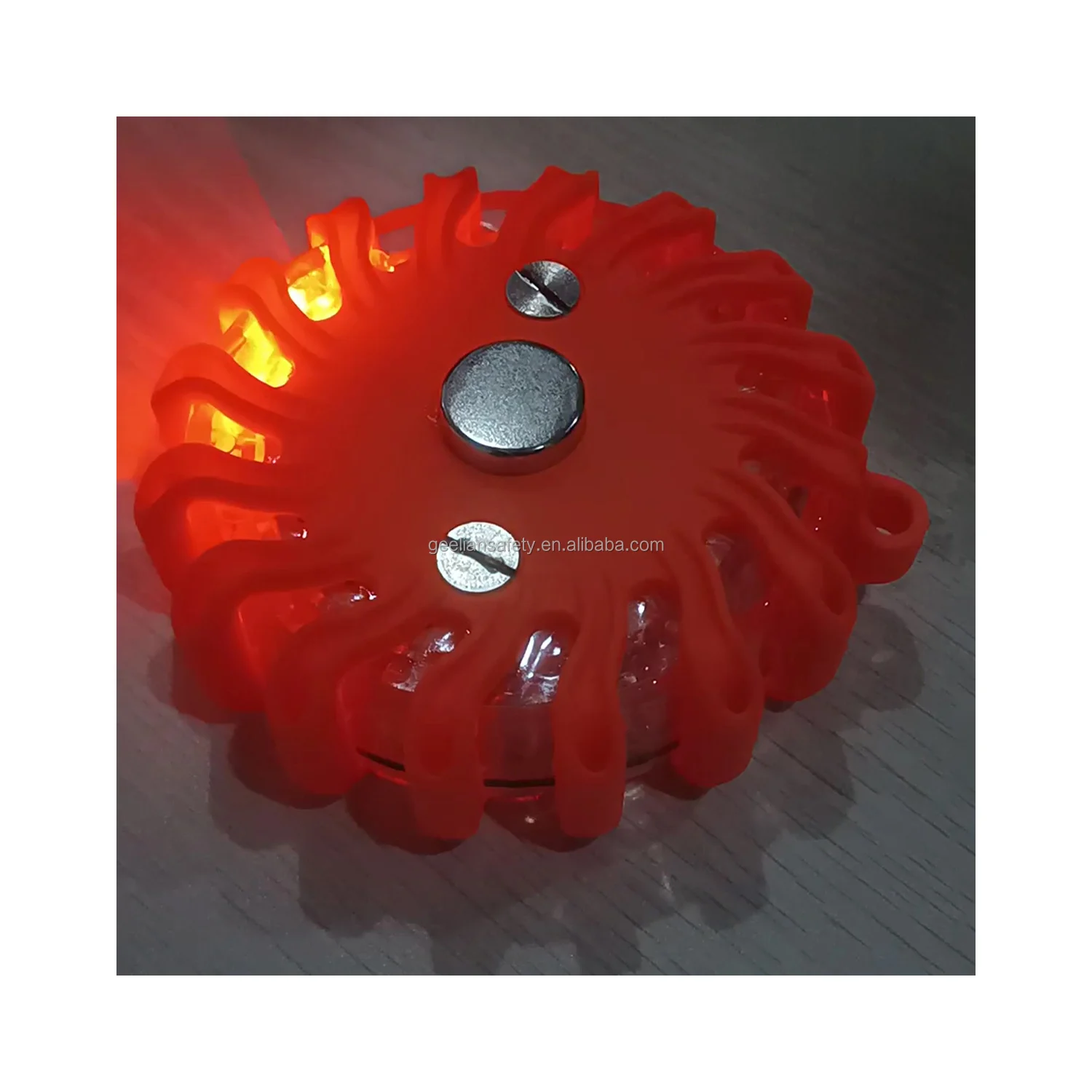 Waterproof 9 Patterns LED Traffic Signal Light Road Flares 6 Pack Rechargeable Warning Light