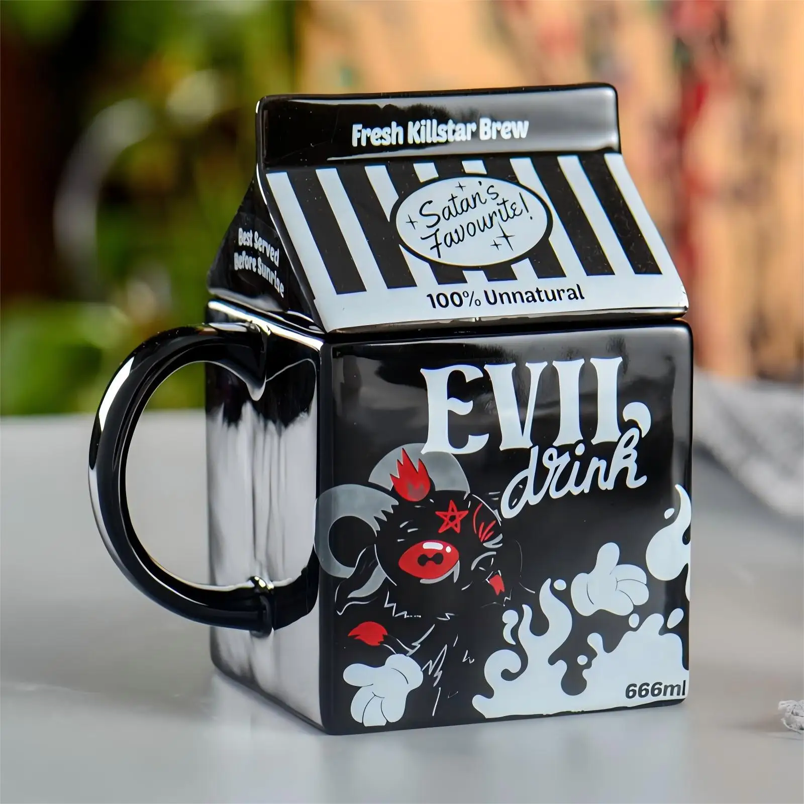 10 oz Halloween Pirate Themed Mug Parties Events Cool Skeleton Spooky CeramicTiki Mug with Handle