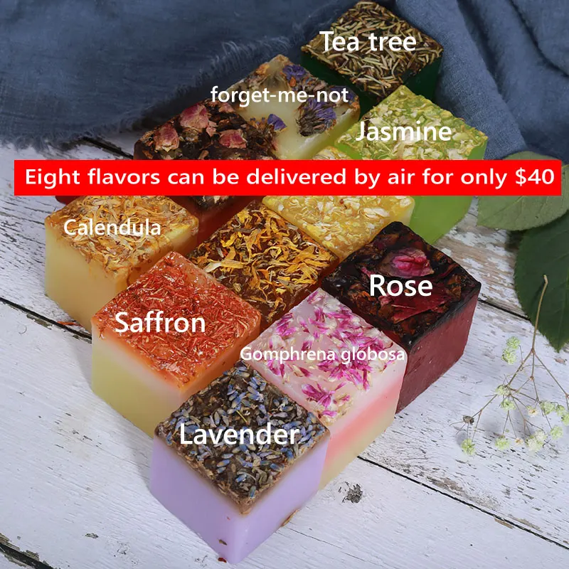 Private Label Organic Handmade Flower Soap  Face or  body Cleaning Skincare whitening soap