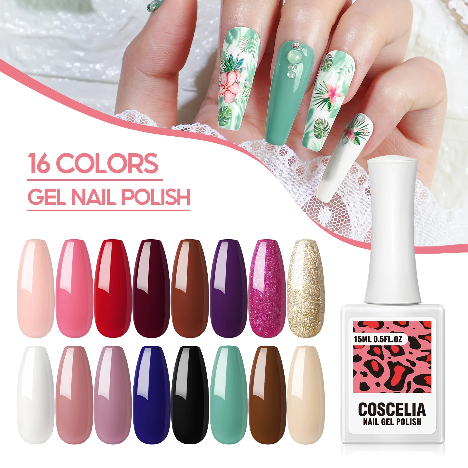 Gel Nail Polish Wholesale 15ml Nail Polish Glass Bottle Professional Gel at Low Price Soak Off for Nail Art Beauty