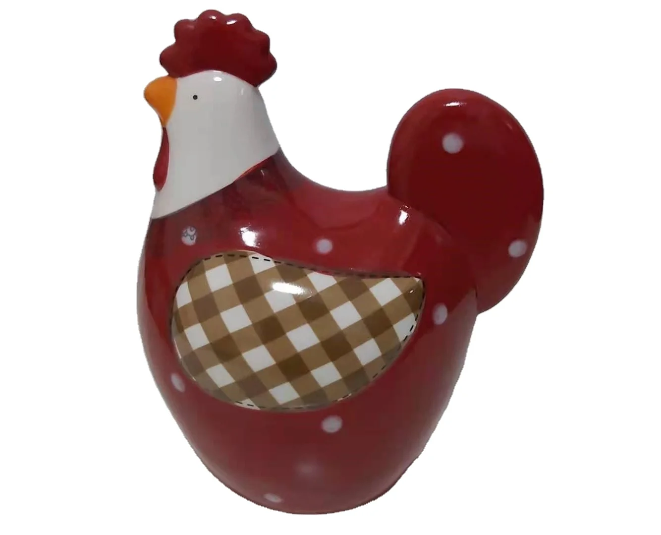 
easter decoration easter customized logo ceramic sublimation easter rooster figure home decor easter ornament 