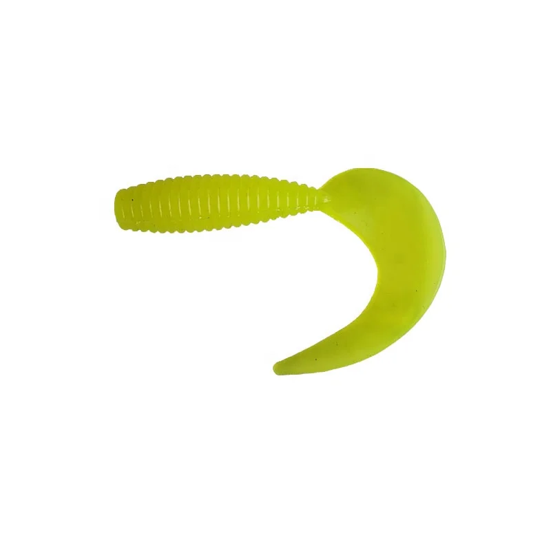 silicone coiling tail lure 50mm/70mm worm lure fishing soft plastic fishing lures