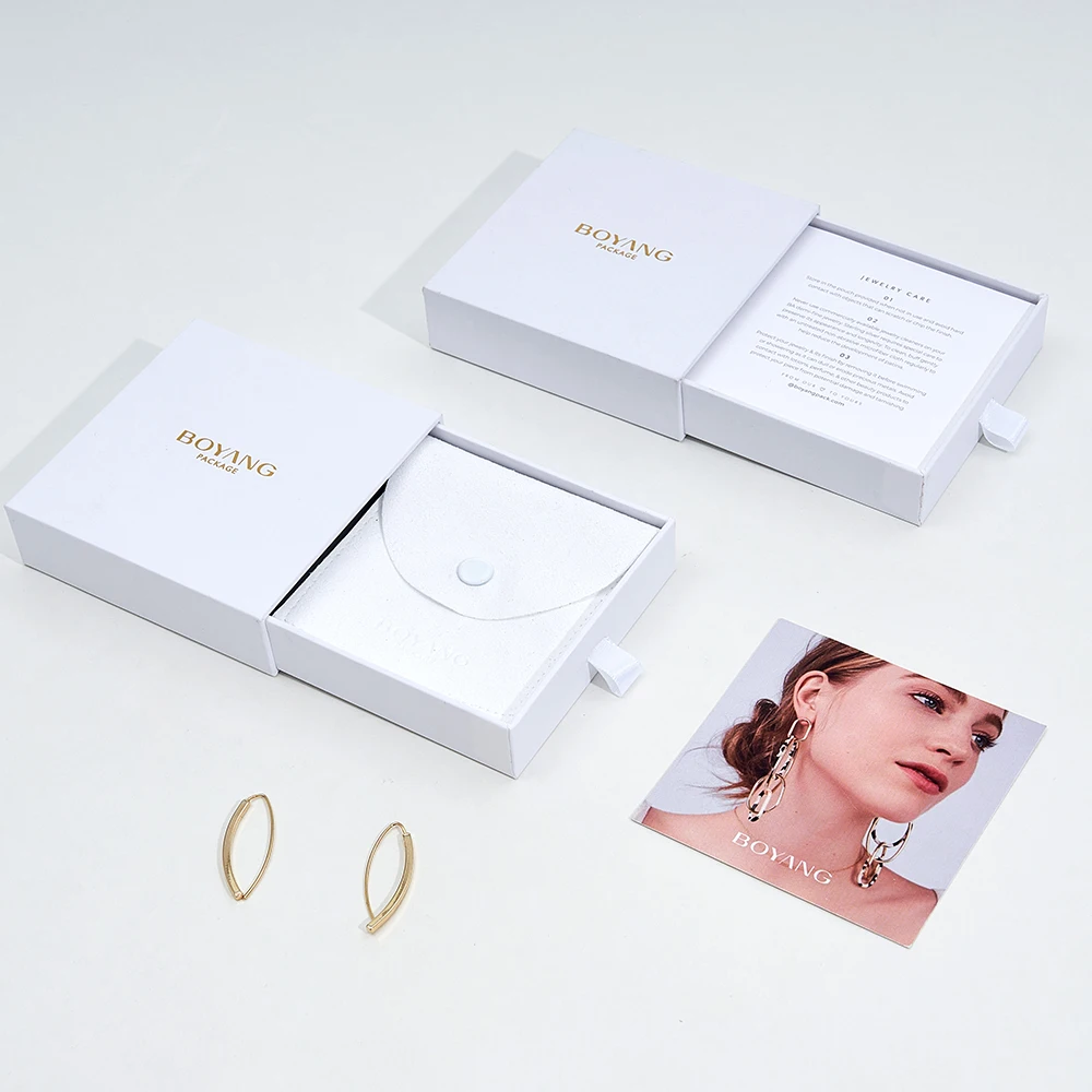 Custom Printed Accessories Jewellery Gift Box Drawer Necklace Earring Bracelet Ring Jewelry Box Packaging