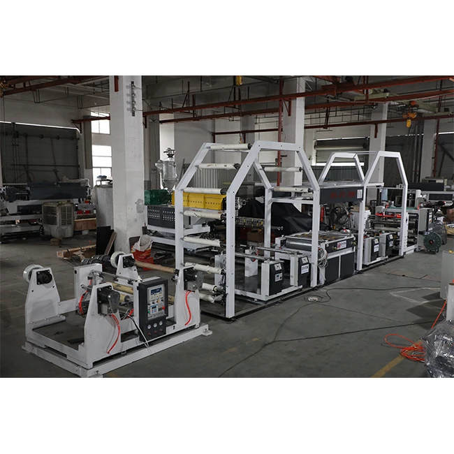 high speed Industrial Plastic double extruder coating cement bag pp woven sack laminating machine manufacturer