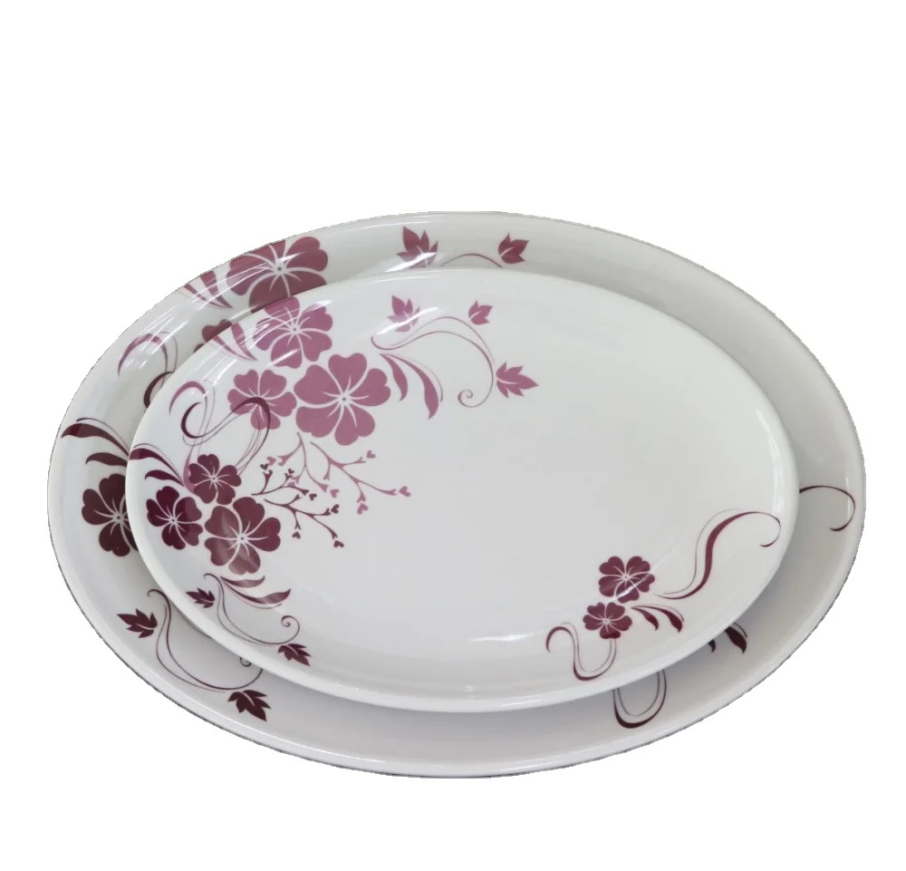 Пластиковые меламиновые овальные обеденные тарелки