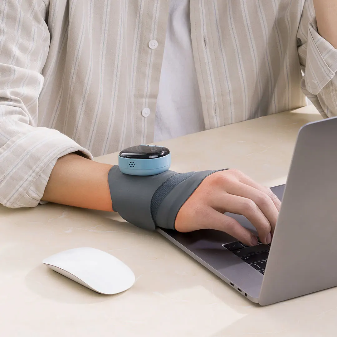 Tech Love Portable EMS Wrist Guard with Infrared Heat and Vibration Therapy for Improved Mobility