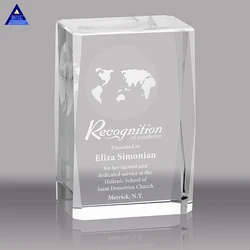 Wholesale Blank Customized 3D Laser Engraving Square Crystal Cube And Crystal Block For Religious Souvenir