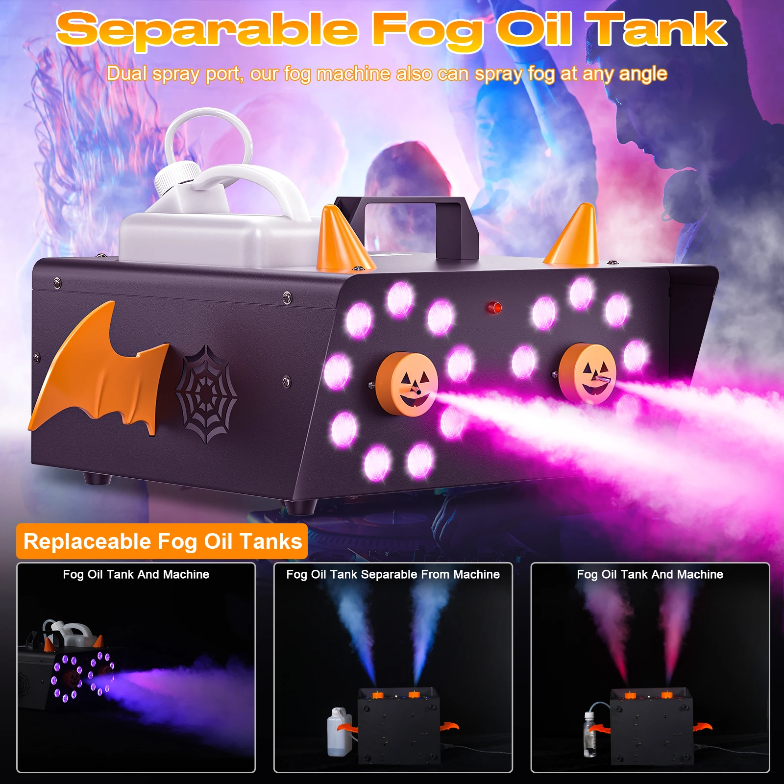 U`King 1500W Wireless Remote Control Fog Machine For Dj Nightclub Wedding Smog Machine Stage Effect Equipment Smoke Machine