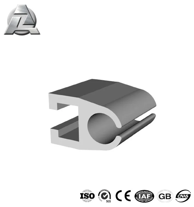 ZJD-kr230 extruded aluminum standard single rail keder profile extrusion for awnings