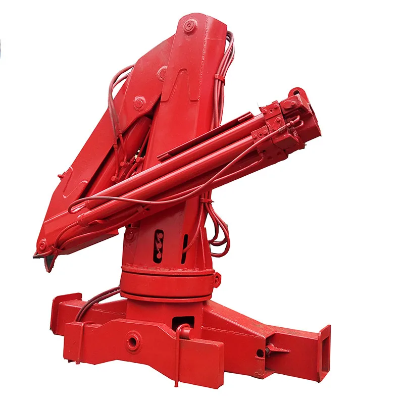  Made in China hydraulic telescopic 3 ton small boat crane foldable marine ship configuration